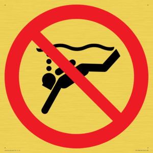 Prohibition: No sub-aqua diving